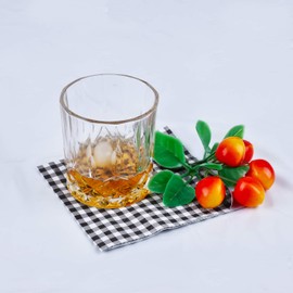 Gatherfun Cocktail Napkins 3-ply 80PCS Black and White Gingham disposable Paper Napkins Beverage napkins for Restaurant Bar Picnic Birthday Party