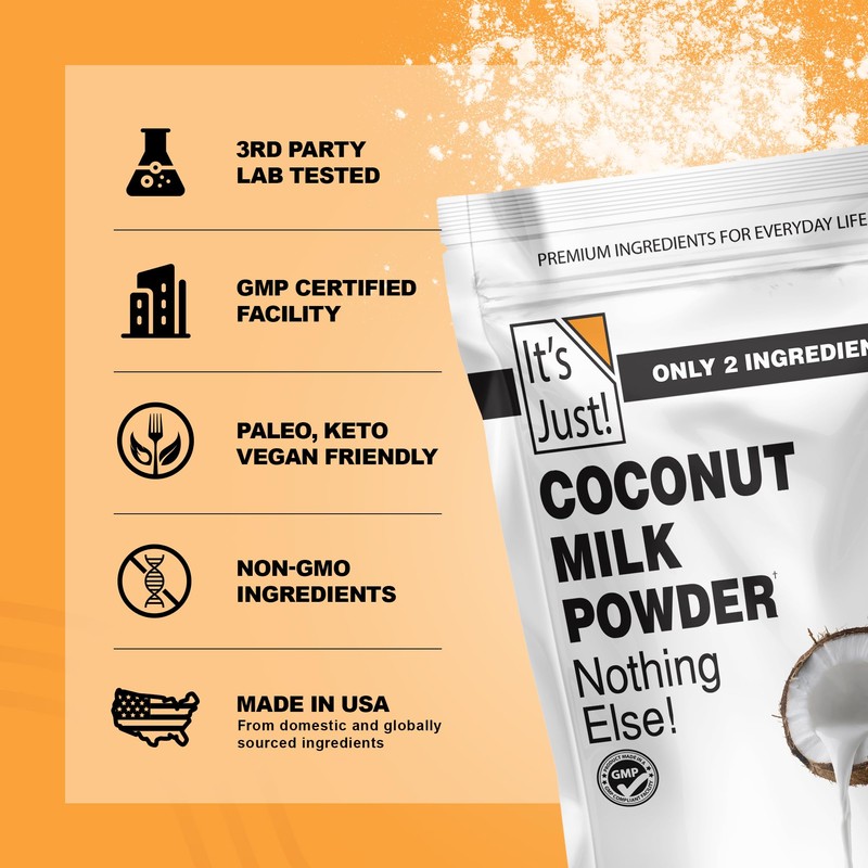 It's Just - Coconut Milk Powder, 24oz, Dairy-Free, Coconut Milk