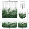 LOKMU 4 Pcs Shower Curtain Sets with Non-Slip Rugs, Toilet