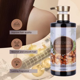Castor Oil Conditioner for Hair Growth, Castor Oil Conditioner for Hair Growth Repair, Conditioner Against Hair Loss Repair Moisture Conditioner, Hair Growth Accelerate for Women Men, 500 ml (1,