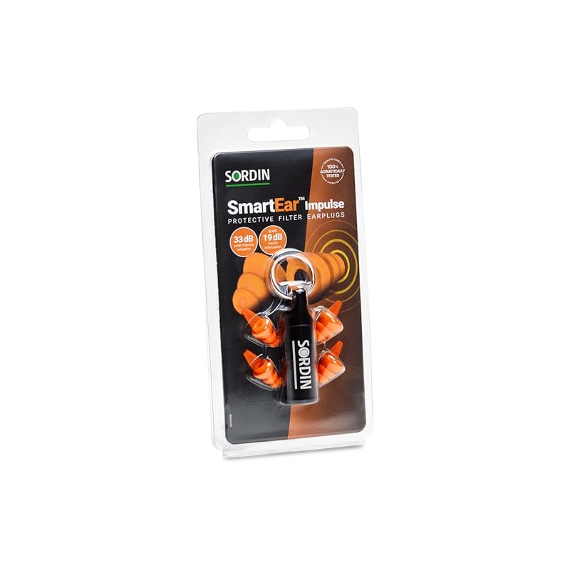 Sordin SmartEar Impulse Reusable Ear Plugs - Earplugs for Hunters