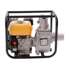 PIAOCAIYIN 3 Inch Water Trash Pump, 4 Stroke, 7.5HP 210cc Gas Powered Water Pump, Irrigation Pump, 3600rpm/Min, 60 M³/H Flow Rate, Semi-Trash Gas Water Pump, Low Noise, Yellow