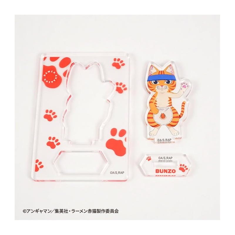 Ramen Red Cat Omachido Acrylic Stand, 10 Pieces, Candy Toy,
