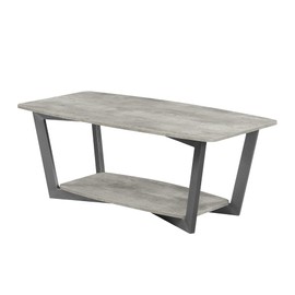 Convenience Concepts Graystone Coffee Table, Faux Birch / Slate Gray Frame