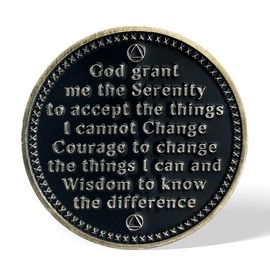 ACGZQY Sobriety Chip, Grateful I Am Alive Ferryman AA Coin and Medallions Sobriety Coin Recovery Token with Serenity Prayer Sobriety Gifts
