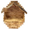 Large Olive Wood Nativity Set Manger Stable 11" Wide Made