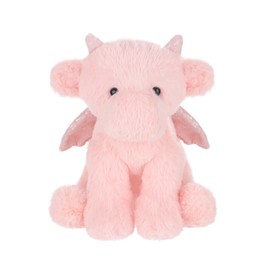 Apricot Lamb Dragon Plushies Stuffed Animals for Kids, Soft Cute Plush Toys for Baby Girl and Boy, Fluffy Dragon Pink 7.9 Inches （Pink）