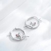 Reindeer Earrings 925 Sterling Silver Christmas Hoop Earrings Jewelry Gifts
