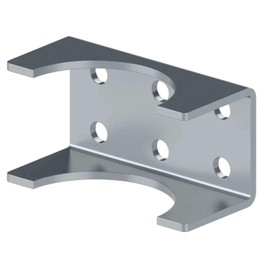 Ghost Controls AX4R Round Post Adapter Brackets to Adapt to 4 inch Round Steel Posts for Automatic Gate Opener Systems