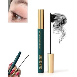 Silk Fiber Lash Mascara, Magic Color Skinny Mascara, Waterproof Skinny Mascara, Glamcolour Living Colorfully Mascara, Colored Mascara, Long-lasting and Non-blooming (Black-A)