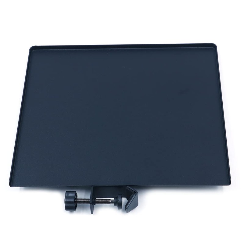 ZONADAH Clamp-On Rack Tray Holder, Microphone Stand Shelf, 20X22cm Surface