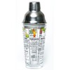 14 oz Recipe Glass Cocktail Shaker With Strainer Top -