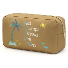 Beach Gifts for Women Summer Coconut Tree Bag Beach Makeup Bag Summer Beach Themes Cosmetic Bag Travel Organizer for Women Mom Sister Friend Cruise Lover Summer Vacation Gift Summer Lovers Makeup Bag