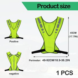 Reflective Running Vest with Pockets, Adjustable High Vis Running Vest, Top Reflector Safety Vest, Reflective Runs Vesting for Night Runs, Cycling, Dog Walking