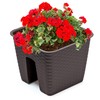 Annastore Flower Box for Railings and Parapets, Balcony Box, Railing