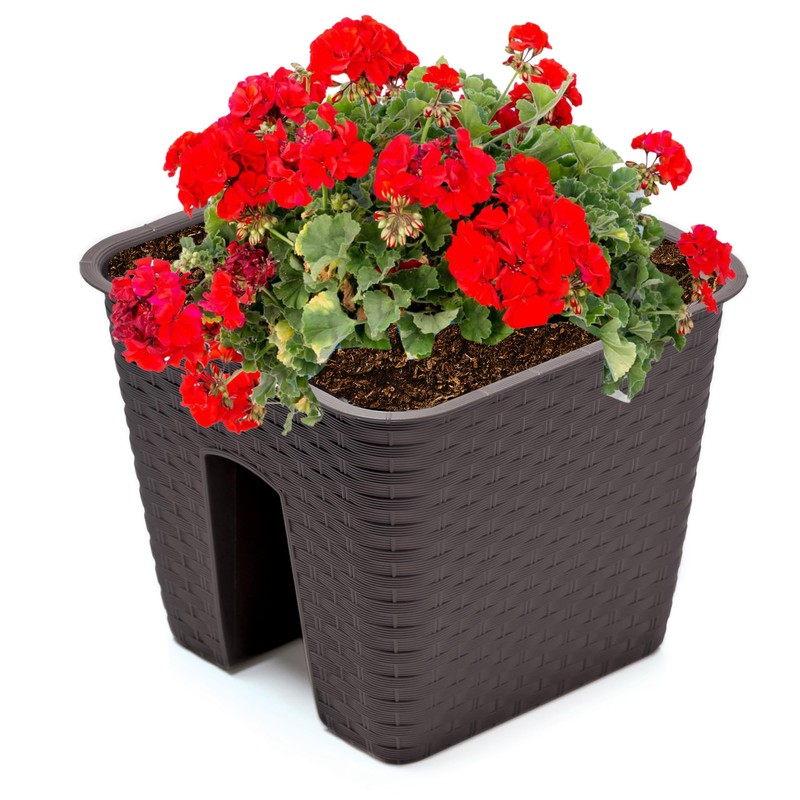 Annastore Flower Box for Railings and Parapets, Balcony Box, Railing