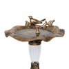 Alpine Corporation TEC316SLR Solar Gold Birds and LED Light BIRDBATHS