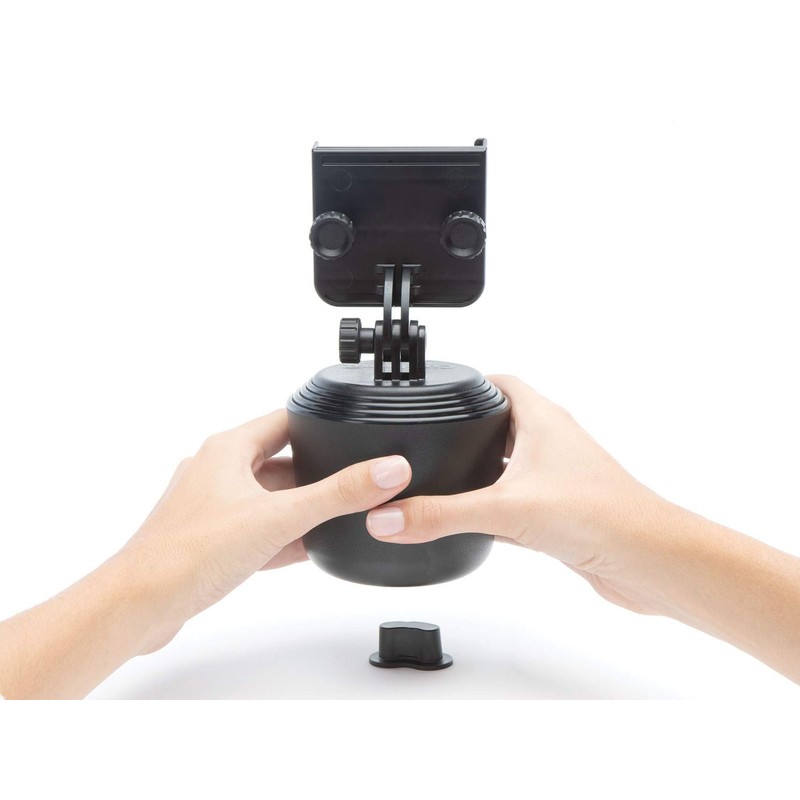 WeatherTech CupFone Two View-Universal Phone Cradle Mount with Orange Billet