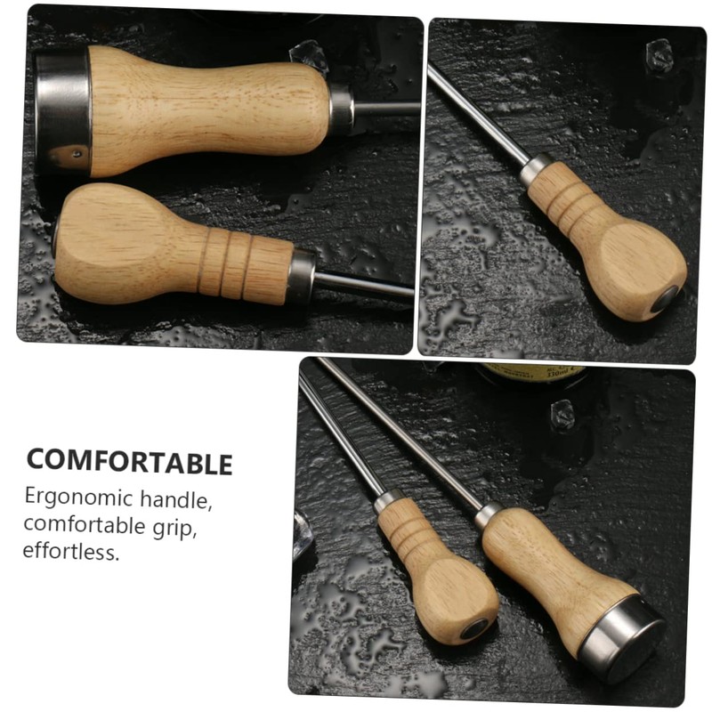 Ciieeo 2pcs Bar Ice Pick Ergonomic Handle Ice Remover for