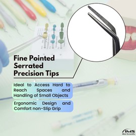 Professional Dental Tartar Scraper Tool Oral Picks to Remove Calculus from Teeth, Plaque Remover, Tooth Scraper for Oral Hygiene Care Made of Stainless Steel (College Cotton Pliers)