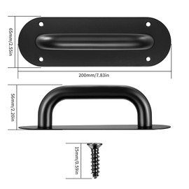 Sliding Door Handle, Sliding Door Handle with Stainless Steel Plate, Pull Push Door Handles, Gate Handles, Cabinet Handles, Sliding Door Handle, Barn Door Handle, Door Handle Plate Wooden Cabinet