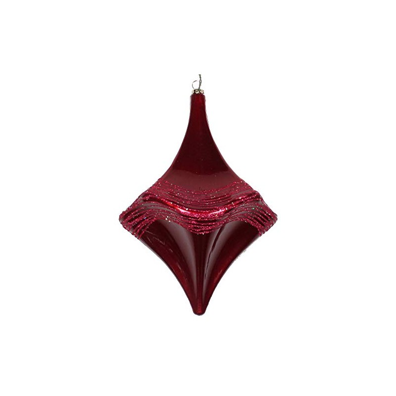 Vickerman 8" Wine Candy Glitter Drop Christmas Ornament