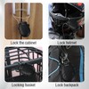 Extendable Cable Lock, 75 cm Steel Cable Luggage Lock, Combination