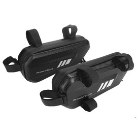 WLDOCA Pack of 2 Waterproof EVA Motorcycle Side Bags - 2L Triangle Tool Bags for Touring and Commuting on Motorcycles with Pannier Rack Compatibility, Black, A