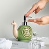 Colias Wing Ceramic Retro Snail Shape Soap Dispenser with Plastic