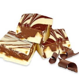 Home Made Creamy Fudge - 1 Lb Box Vanilla Chocolate Swirl