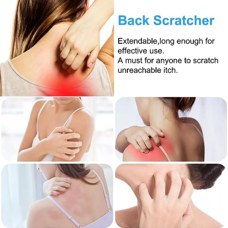 Back Scratcher Telescoping Scratching Tool with Wood Handle Portable Extendable