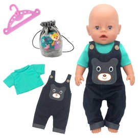 Dolls Clothes for 14-18 Inches Baby Doll, Dolls Clothes for 30-45 cm Dolls, Baby Doll Clothes Sweet Outfits for 35-43 cm Baby Doll Doll Clothes 14-18 Inch Girls Birthday (Not Include Doll)