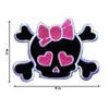 Graphic Dust Pink Crossbones Skull Embroidered Iron on Patch Jacket