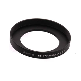 LingoFoto Front Step Up Ring 55mm to 80mm Lens Matte Box Adapter O.D, 55mm Lens Adapter Ring to 77mm Lens Filters/Lens Cap