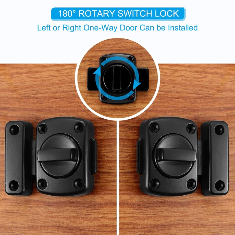 PATIKIL Rotary Bolt Latch, 180 Degree Switch Safety Door Lock