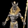 Anubis Figure - Warrior Egyptian Black Gold - Decorative Egypt