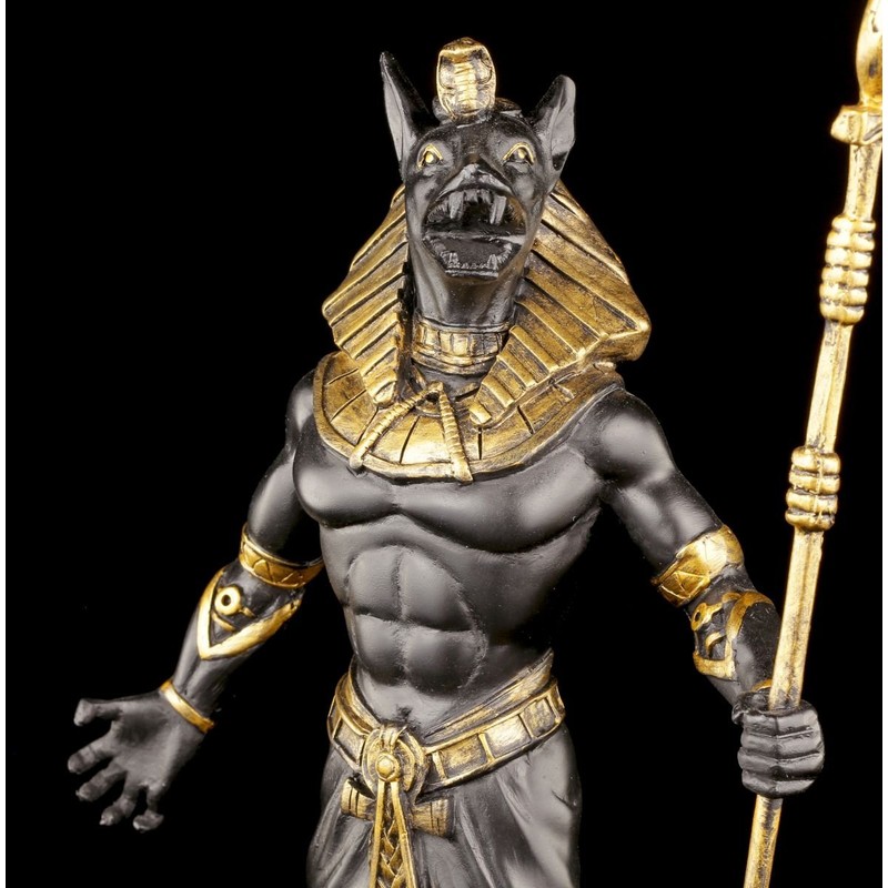 Anubis Figure - Warrior Egyptian Black Gold - Decorative Egypt