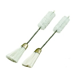 AKORD Dual End Sewing Machine Cleaning Brush 150mm, Steel, Silver/White