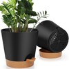 YNNICO 8-Inch Plant Pots, Self-Watering Planters with Drainage Holes &