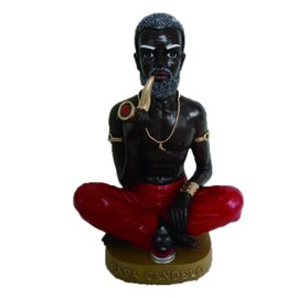 Maratttto Santo Orisha PAPA CANDELO Figurine(12 Inch), Red, Black, Gold, White
