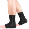 Soft Knit Long Ankle Brace for Exercise & Injury Support (2-Pack) Black XL 270-285mm 10ea
