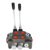 Timunr 2 Spool 25GPM Hydraulic Directional Control Valve, 3000PSI BSPP