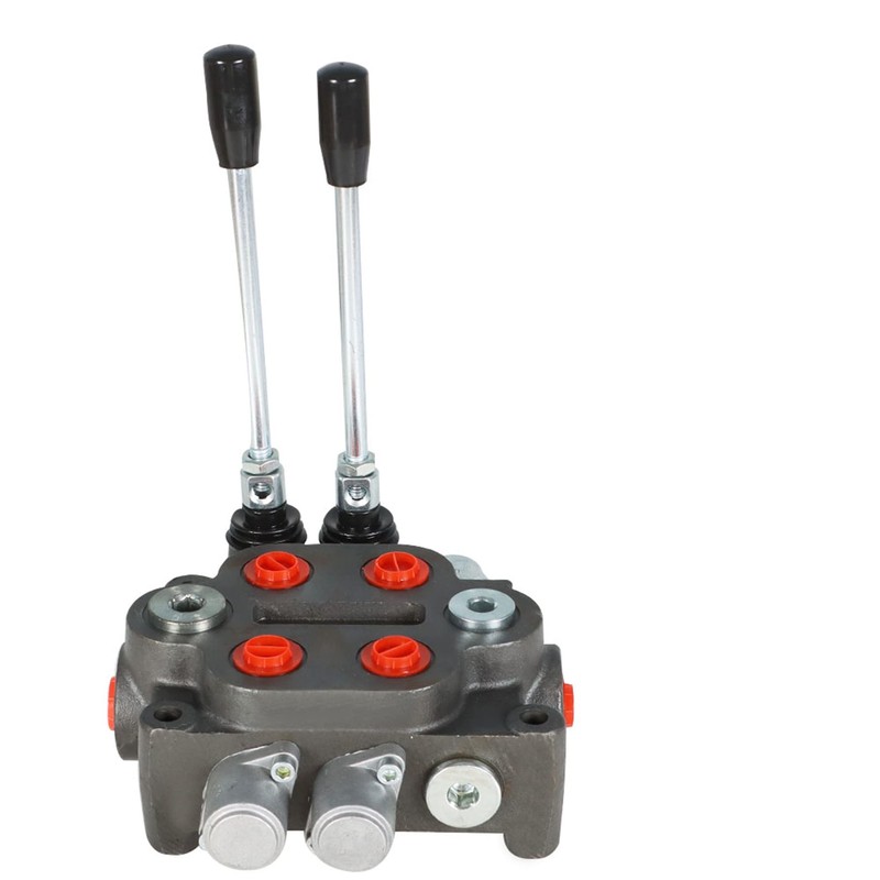 Timunr 2 Spool 25GPM Hydraulic Directional Control Valve, 3000PSI BSPP