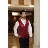 Men's Waistcoat in Jacquard for Weddings and Parties - red,