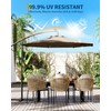 10FT Cantilever Patio Umbrella with Cross Base, 360-degree Rotation Outdoor