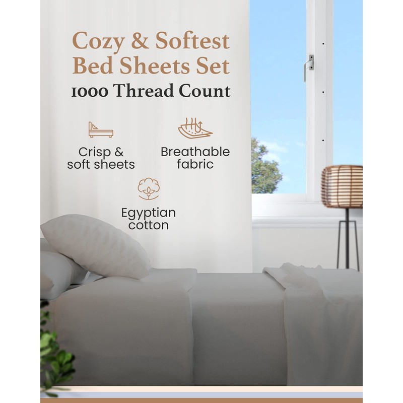 Good Sleep Bedding Cal King Sheet Set - 100% Egyptian