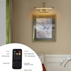 yumcrelect Battery Operated Picture Light with Remote,Wireless Gallery Lights Brass