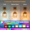 Glitnous Rattan Wall Sconces Battery Operated, Boho Wall Sconce, Battery