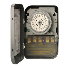 Woods 59104WD Indoor 24-Hour Heavy Duty Mechanical Time Switch, 208/277V 40A DPST