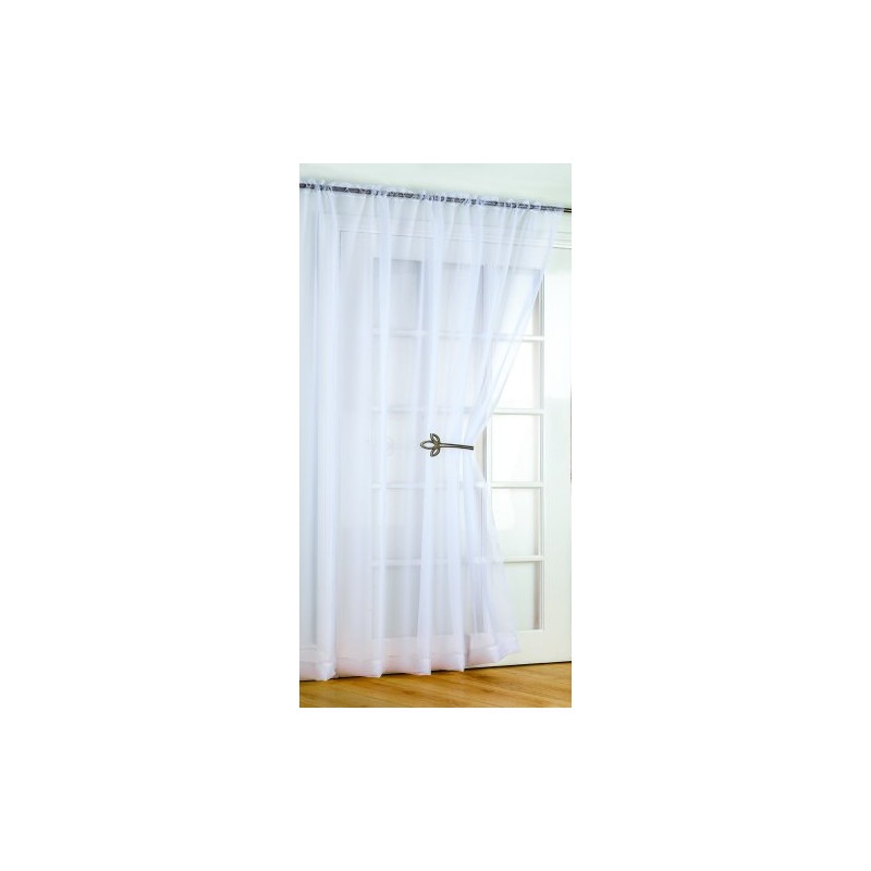 Trent Voile Curtain Panel White 59x45
